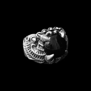 Hilpharakas Meeste 925 Hõbesõrmus Onüksiga "Küünis"