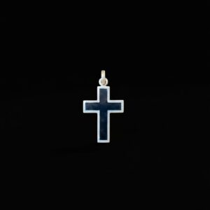 925 Hõbe Ripats "Rist Must"