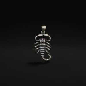 925 Hõbe Ripats "Skorpion Rubiiniga"